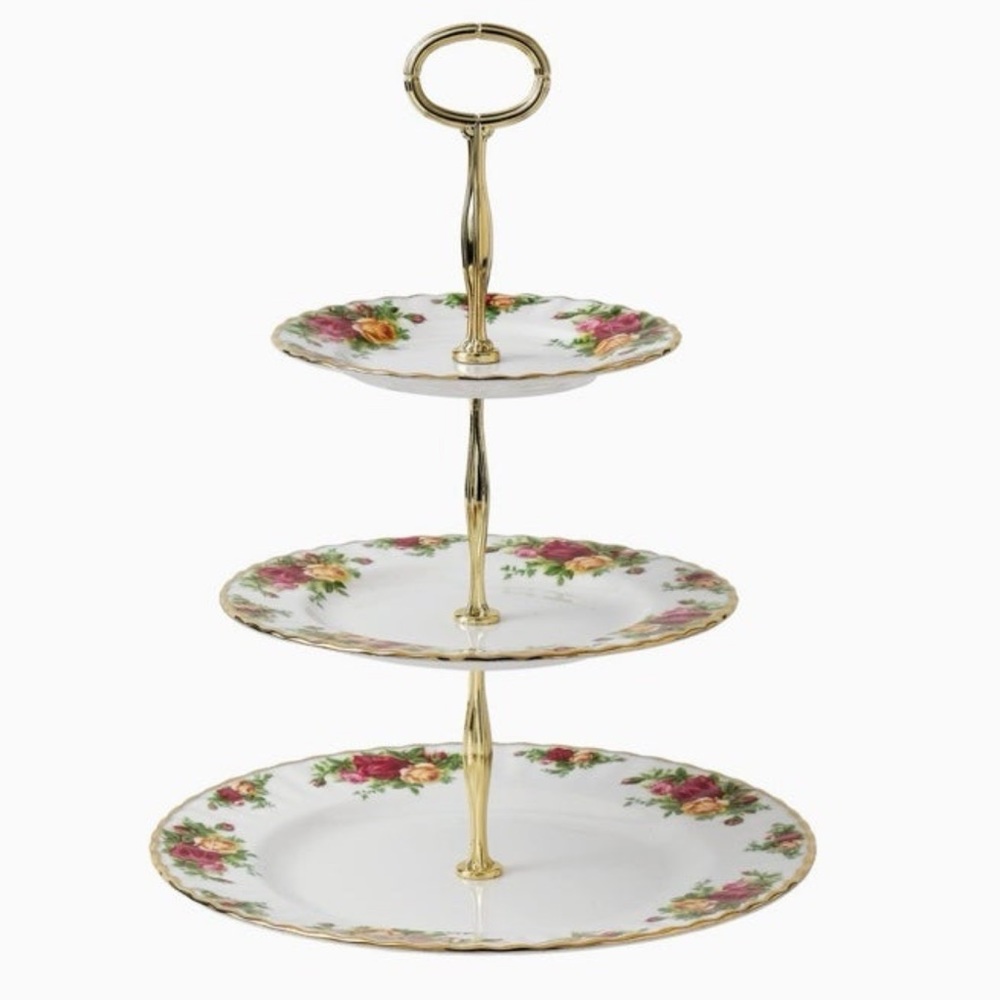 Royal Albert Old country Roses 3 tier Cake Stand